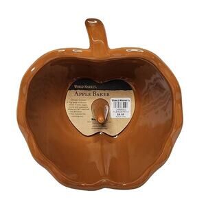 World Market Kitchen Bakeware, Ceramic Stoneware Oven Apple Baker NEW